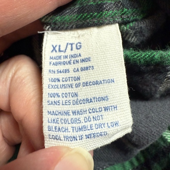 American Eagle Outfitters Green and Gray Checkered Shirt Size XL Prep Fit - Picture 4 of 4